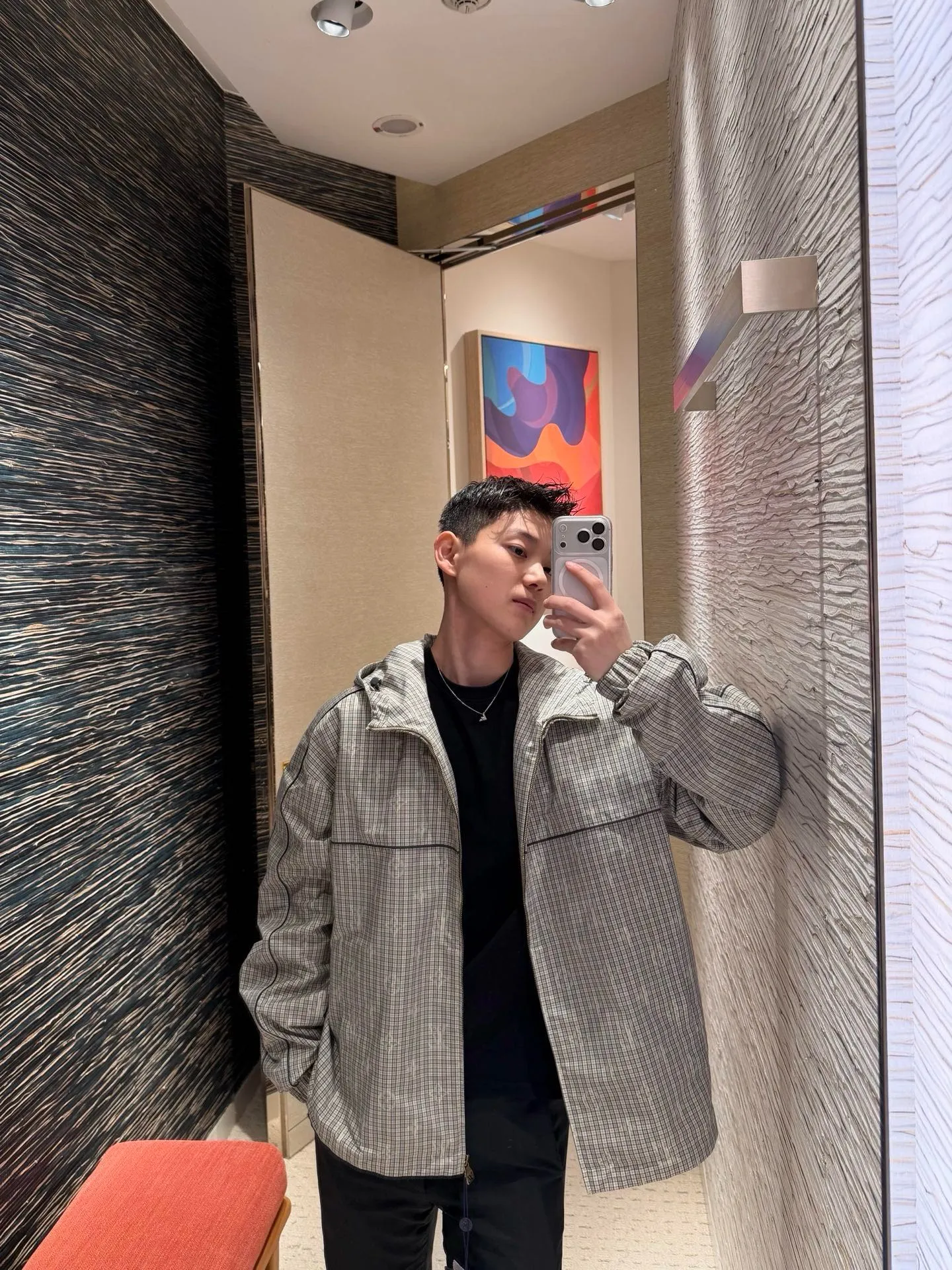 Louis Vuitton/Louis Vuitton plaid suit windproof jacket